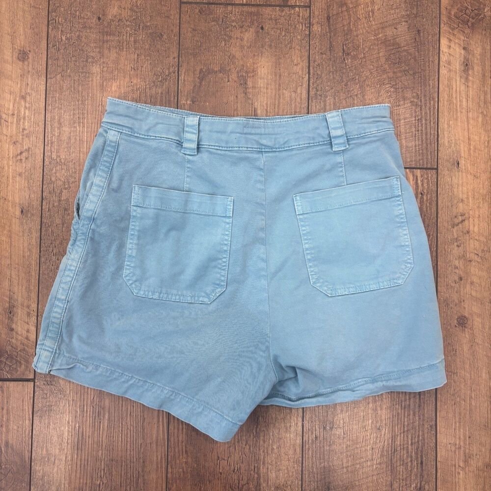 Boden Denim Shorts Women Light Blue High Rise Pockets Button Size 8 / 4" Inseam - Picture 4 of 8